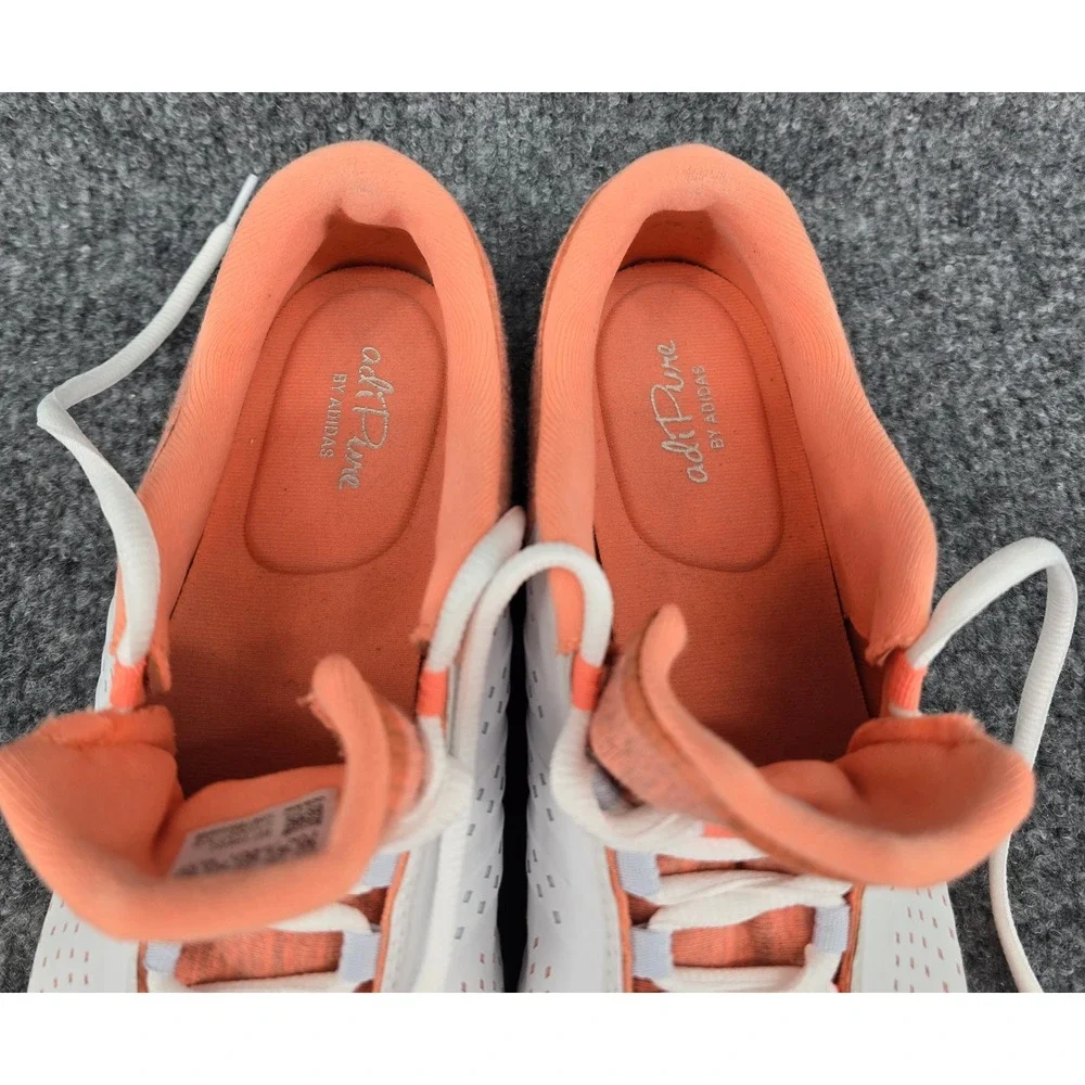 Adidas Adipure Sport Golf Shoes Women's‎ 10 White Orange Spikeless Resort DA9133